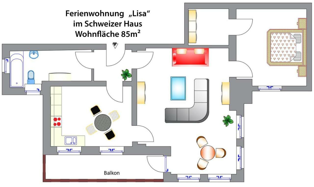 شقة Schweizer Haus Wippra المظهر الخارجي الصورة